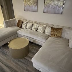 White Sectional Couch 