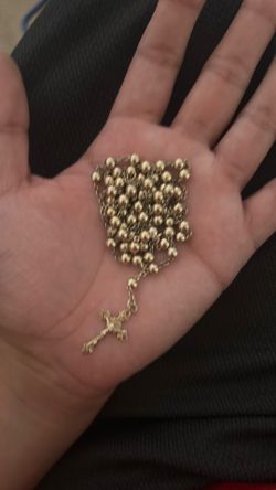 Gold over 925 silver rosary 26.4 grams