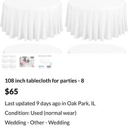 108 inch tablecloth for parties - 8