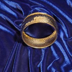 Women’s Gold-Tone Hammered Cuff Bracelet – Statement Jewelry