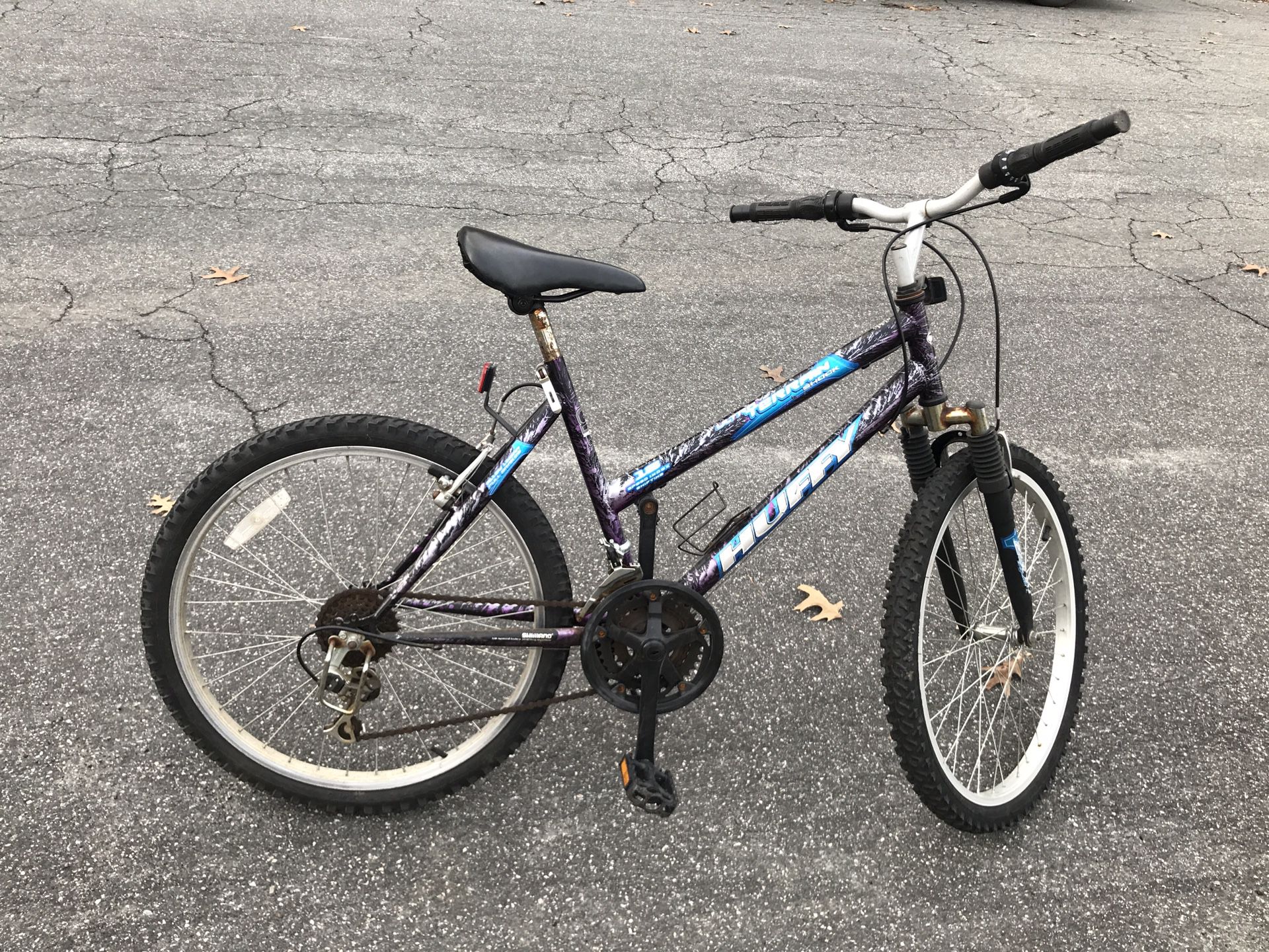 24-inch Huffy mountain bike for sale. Works well. $45, cash only. Can deliver it to you if you're not too far from short pump area and if you are wil
