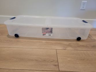 Under Bed Storage Containers with Wheels (Quantity 4)