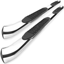 SUPERDRIVE 5'' Curved Oval Running Boards Compatible with 2015-2022 Ford F-150/2017-2022 F250 F350 F450 SuperDuty Super Crew Cab Pickup Truck Side Ste