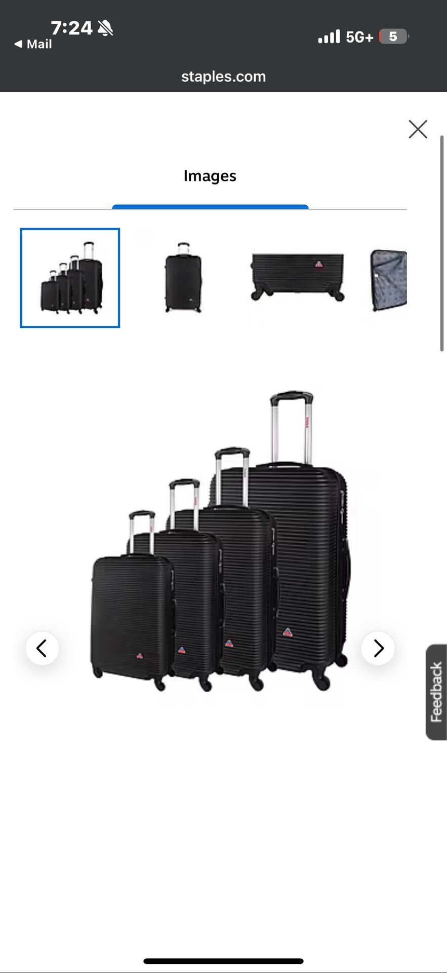 4 Piece Hard Luggage Set
