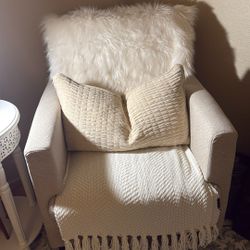 New Beige Arm Chair Never Used Super Soft 