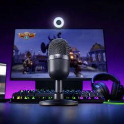 Razer Seiren Mini USB Condenser Microphone: for Streaming and Gaming on PC - Professional Recording Quality - Precise Supercardioid Pickup Pattern - T
