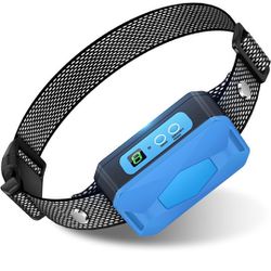 USB-C Rechargeable Braking Training Collar with 5 Levels Adjustable Sensitivity, Harmless Vibration Collar for Small Medium Large Dogs (Blue)