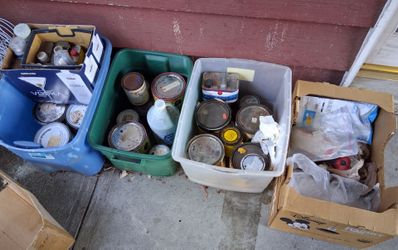 Lots of Paint, Stains, Sealers, etc and somePainting Supplies and Accessories