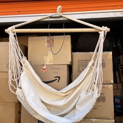 EverKing Hanging Rope Hammock Chair Porch Swing Seat, Large Hammock Net Chair Swing,