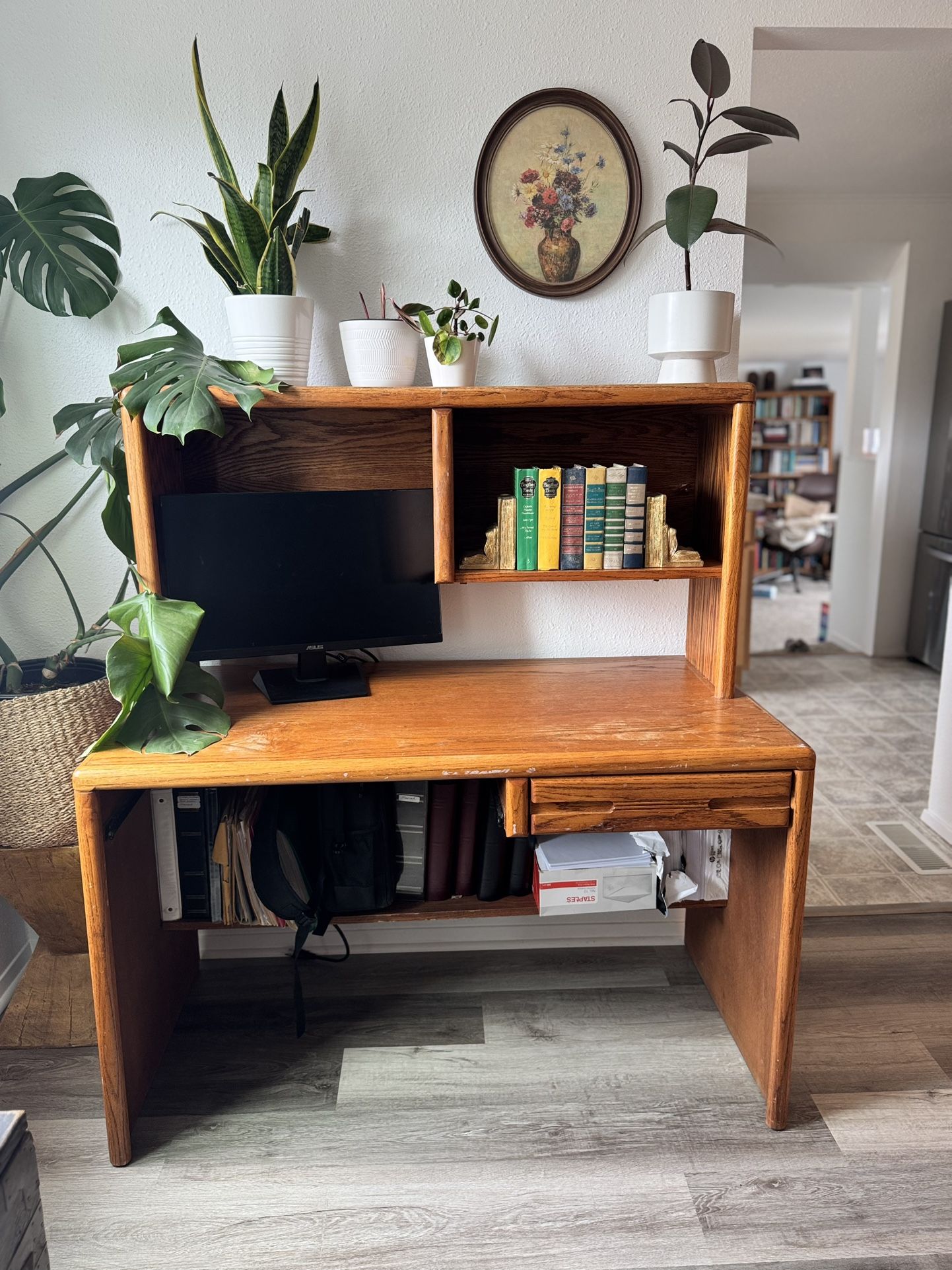 2 Tiered Wood Desk