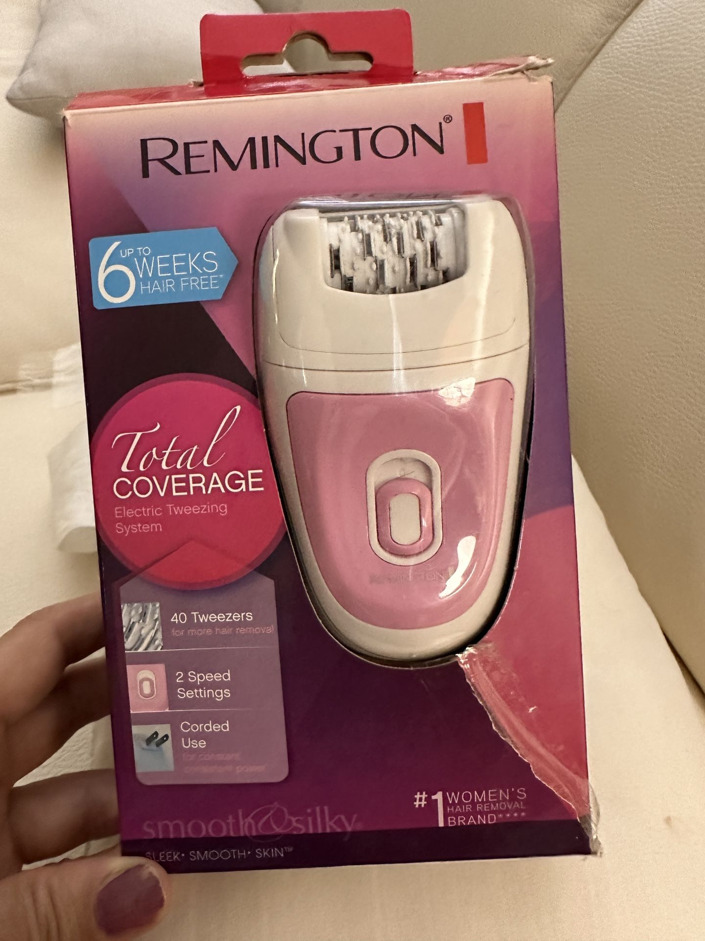 Epilator, Electric Tweezing System, Pink