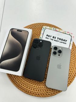 🚀 Upgrade to iPhone 15 Pro Max – Stunning Display & Pro Camera 🌟  Payments available: $1 DOWN