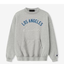 Los Angeles Dodgers Fear of God x MLB Heather Gray Sport Sweatshirt Size xL