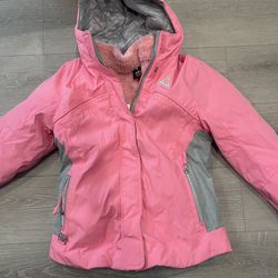 2 In 1 Kids Jacket. Pink Size 10/12
