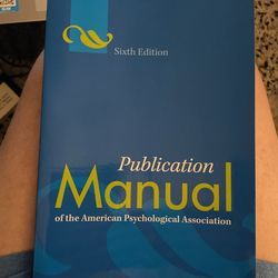 Publications, Manual Sixth Edition American Psychological 
