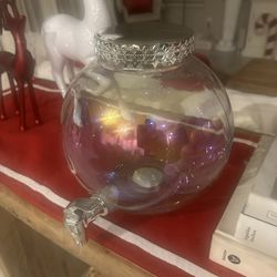 NEW Glass Large iridescent ornament Water Drink dispenser 
