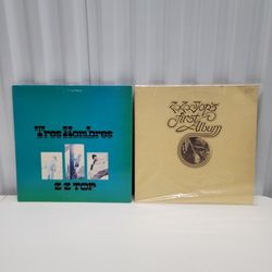 Lot of 2 Vintage ZZ Top - ZZ Top's First Album & Tres Hombres Vinyls LP