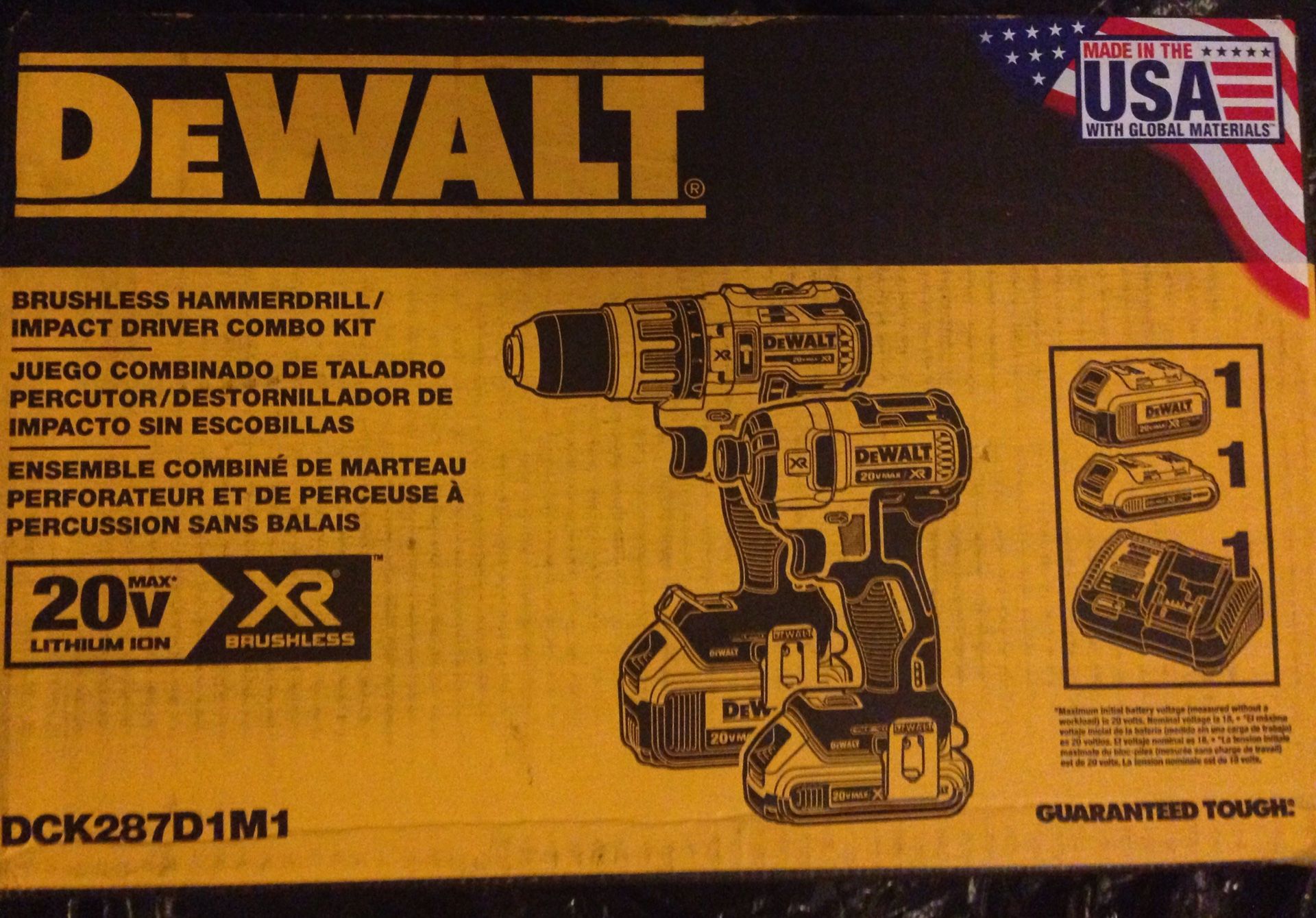 Dewalt Brushless hammer drill / impact driver combo kit