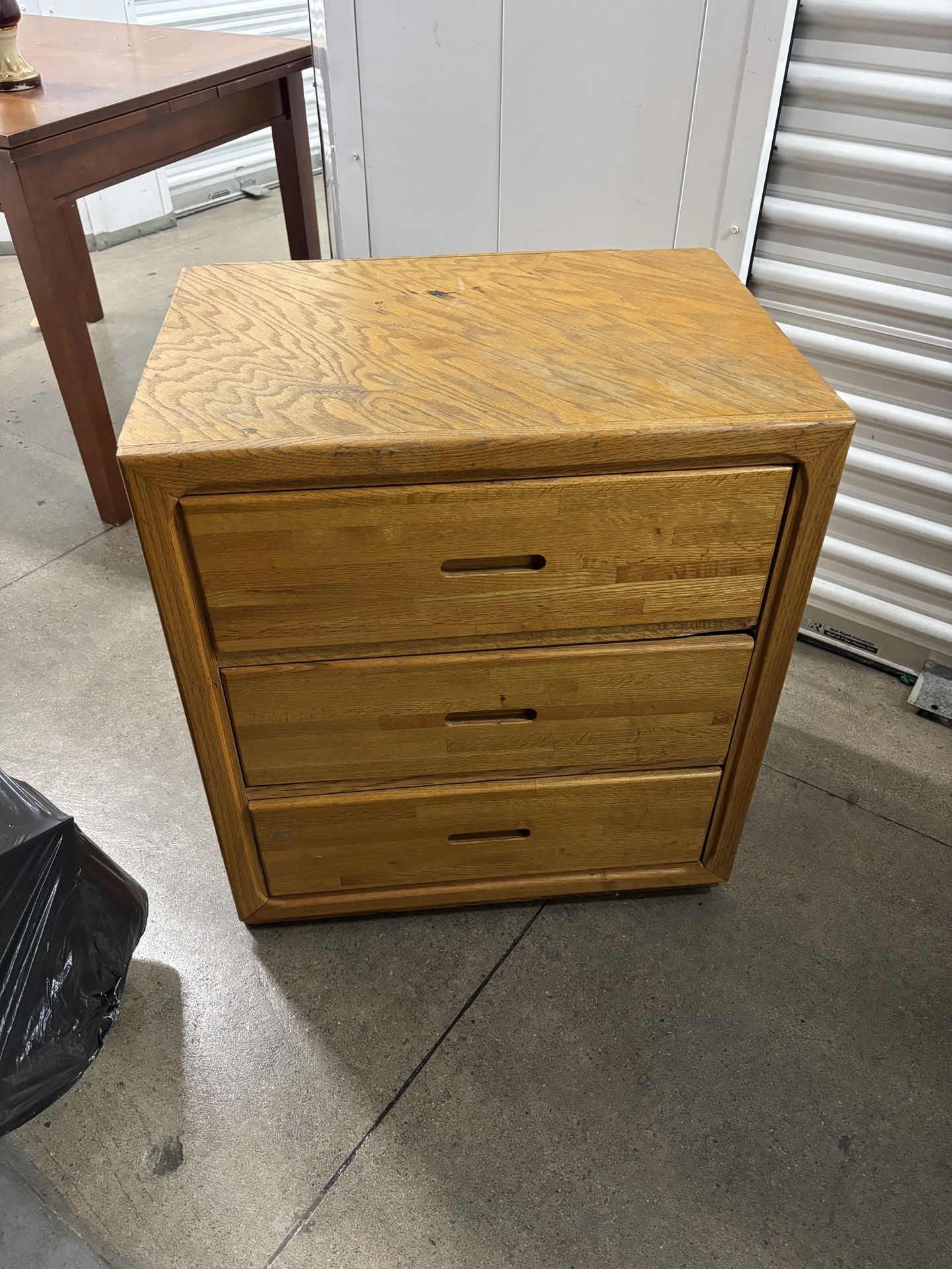 Small Wooden 3 Door Dresser/Nightstand