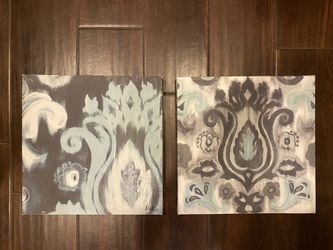 2 pc wall art 12 x 12 Home Decor