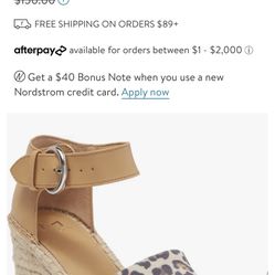 Marc Fisher Alida Espadrille Platform Wedge Size 10