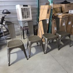 Stackable Kitchen Chairs, with Back, for Dining Room/ /Restaurant/Bistro/Patio, Indoor & Outdoor Use
