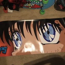 Pristine Condition Vintage Hook Ups Eyes Skateboard Banner 