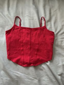 Hollister Must-Have Collection Red Corset-Style Cami size M like new