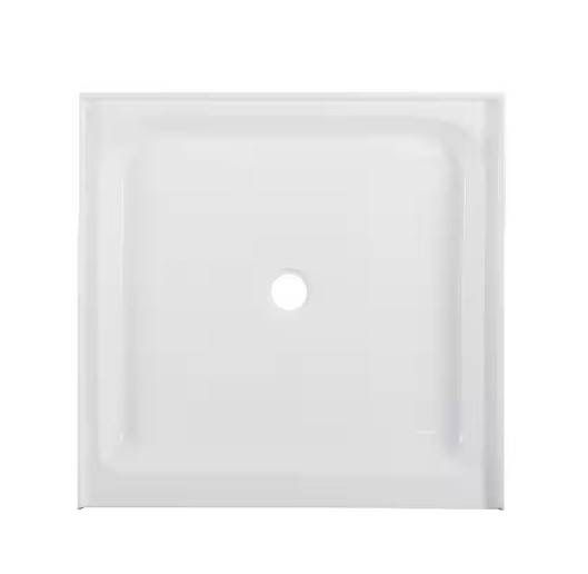 Swiss Madison Voltaire 42 in. x 42. in Single Threshold Square Shower Base in Glossy White
