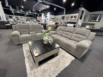 2 PC RECLINER  SOFA AND LOVESEAT