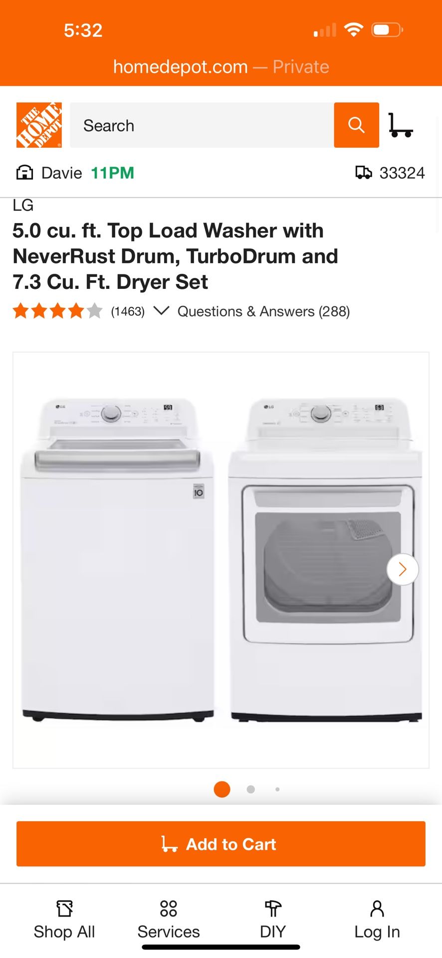 LG Washer And Dryer Set