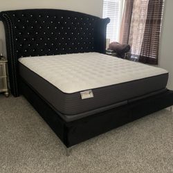 New In Box King Bed Frame +Mattress (Read Description Below)