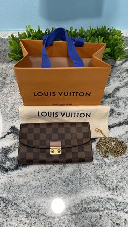 Louis Vuitton Croisette Chain Wallet NM Damier Brown 2403231
