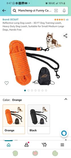 Training Leash. 30 Ft// Color Orange.