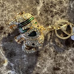 BEAUTIFUL ELEPHANT STONES KEY RING