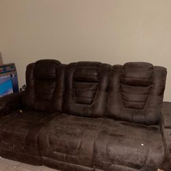 Leather Reclining Loveseat
