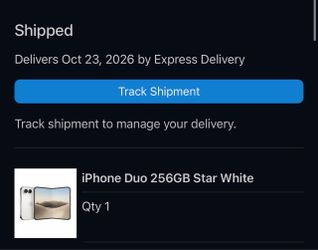 iPhone Duo 256GB unlocked STAR white for 10/23 pickup