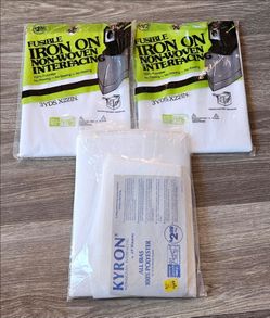 Fusible Iron-On Non-Woven Interfacing – 3 Packs