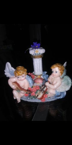 Angels colored glass decoration