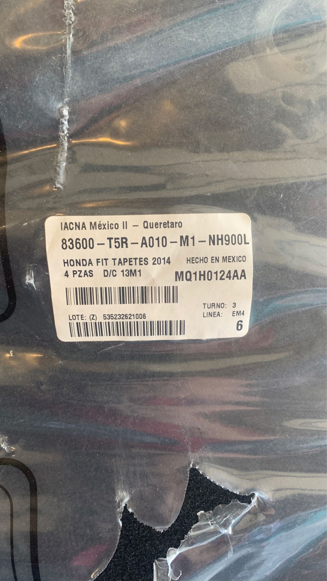New Honda Fit 2016 floor mats