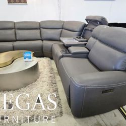 Sectional Power Recliners Heat Rest 