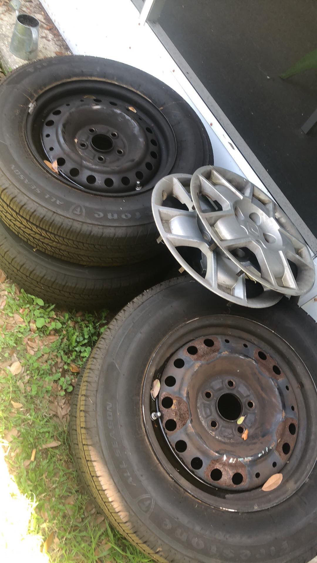 5x114 rims with Brand new tires