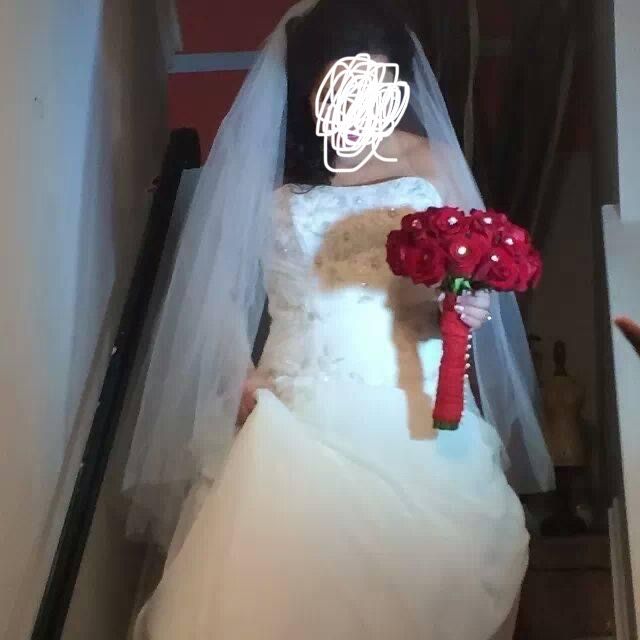 Wedding Dress, Crinoline, Corset And Veil