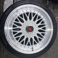 17x7 Aftermarket Wheels with Tires – BMW 5 Series 