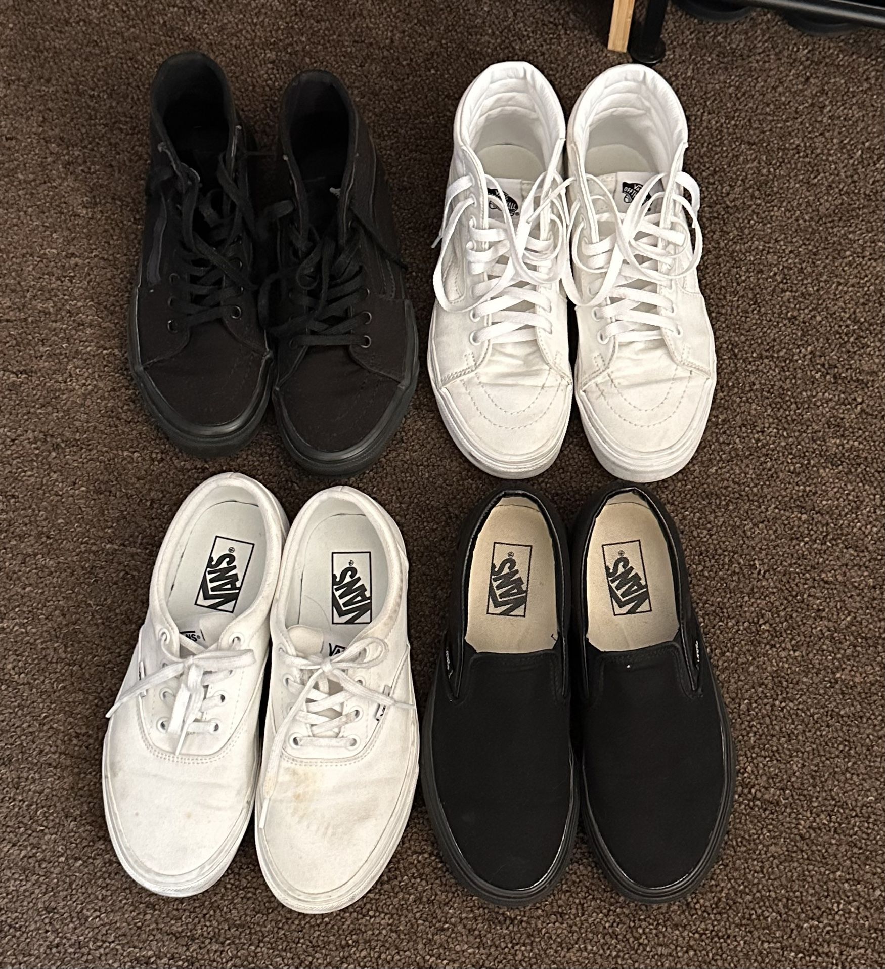 4 Pairs Of Vans