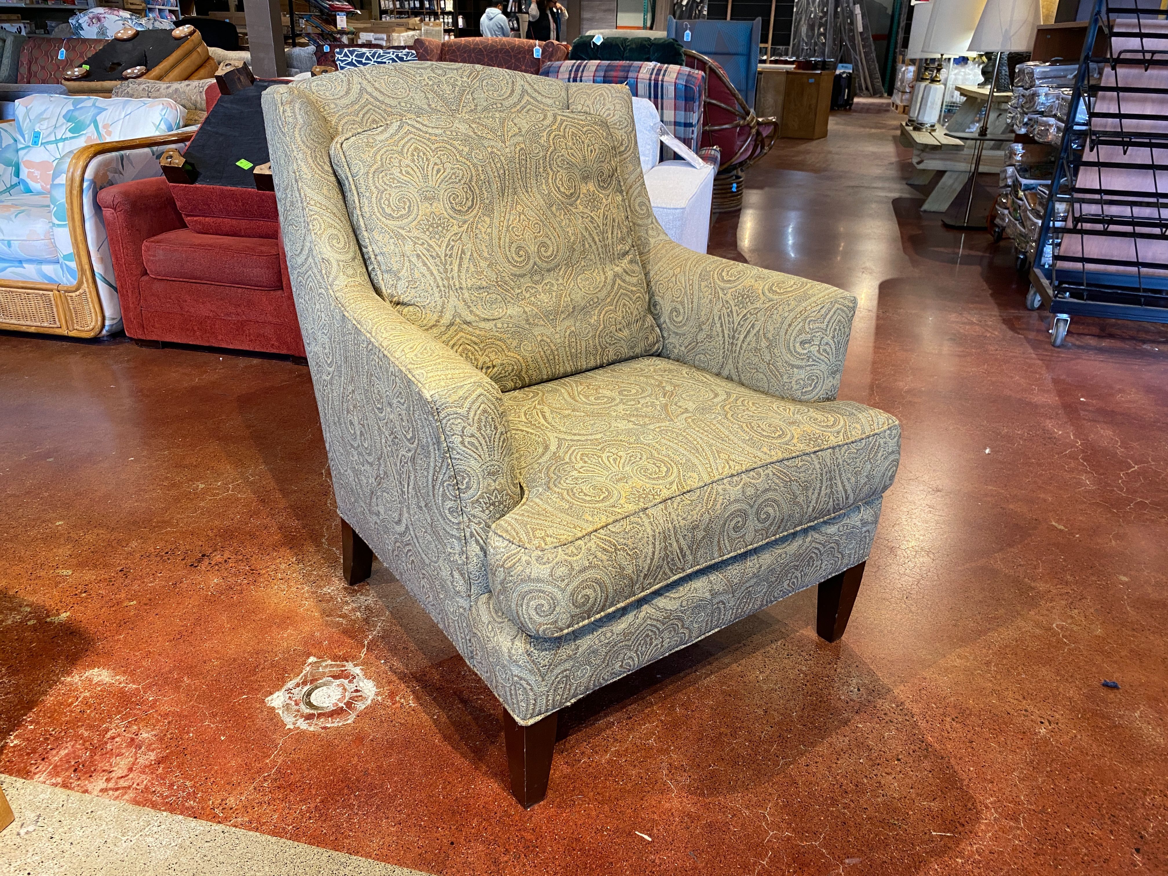 JESSICA CHARLES Paisley Print Stationary Chair
