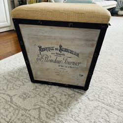 Vintage Paris/French Ottoman Trunk