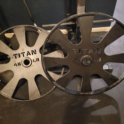 Titan Fitness 45 Lb Wagon Wheels (Pair)