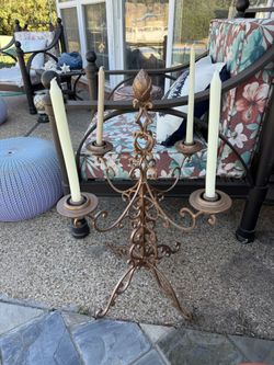 Extra Large Patio Candle Holder Metal Plant Hanger