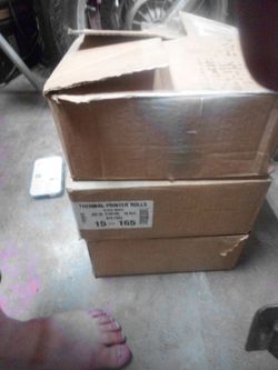 7 Boxes of thermal receipt paper 3 1 8 x 230